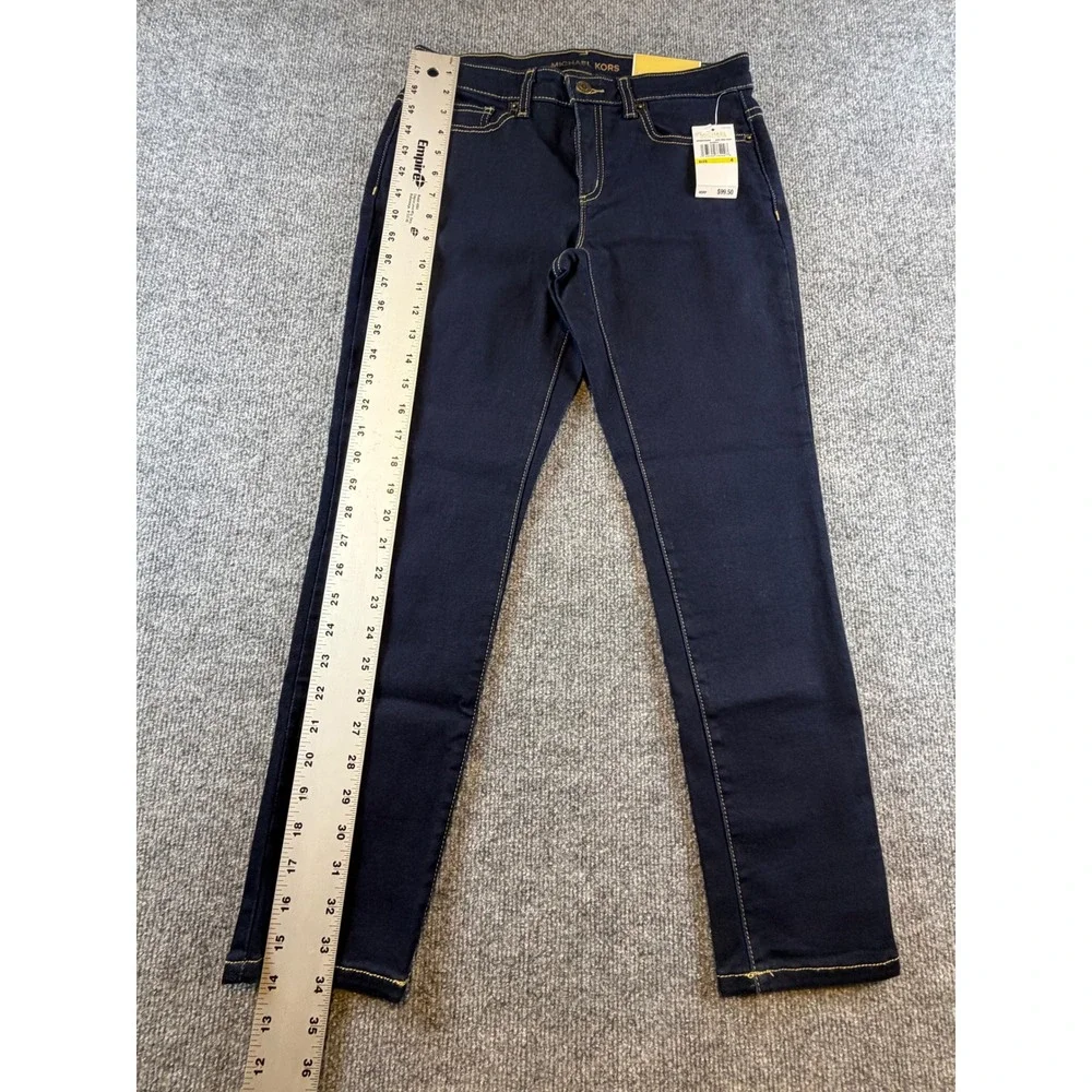 Michael Kors Izzy Cropped Skinny Jeans Dark Rinse Wash QH99AD96NB Mens 4